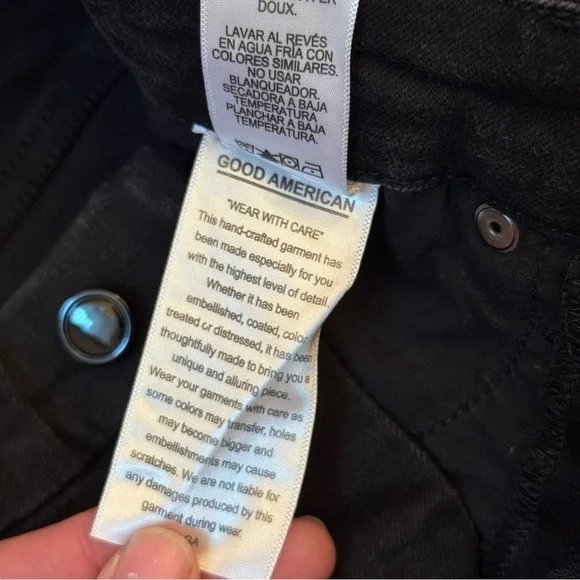 Good American Good Legs Skinny Raw Hem Denim Jeans Women’s Size 0/25 - Picture 10 of 15